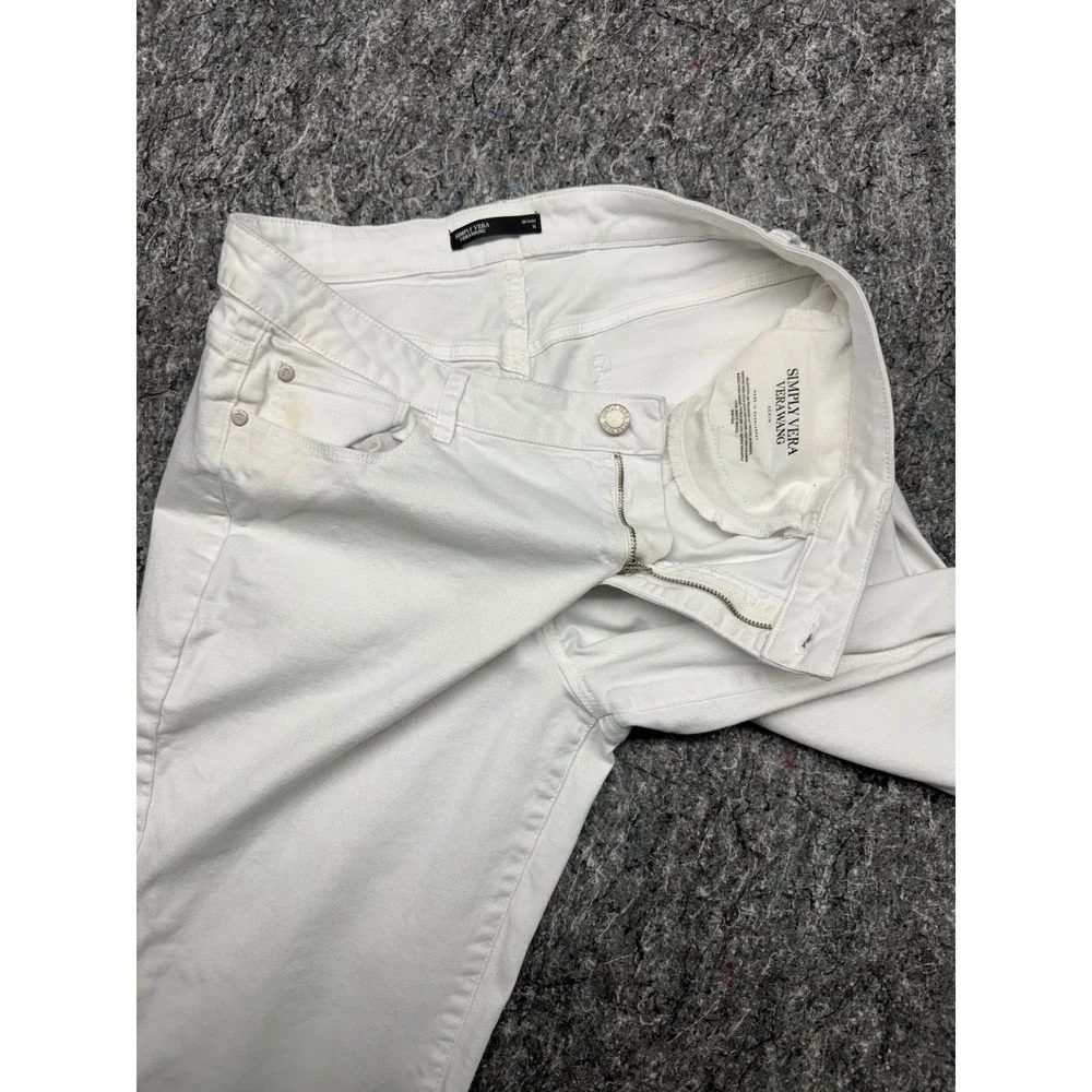 Simply Vera Vera Wang Womens Skinny Jeans‎ White Denim Size 14 Mid Rise Pants